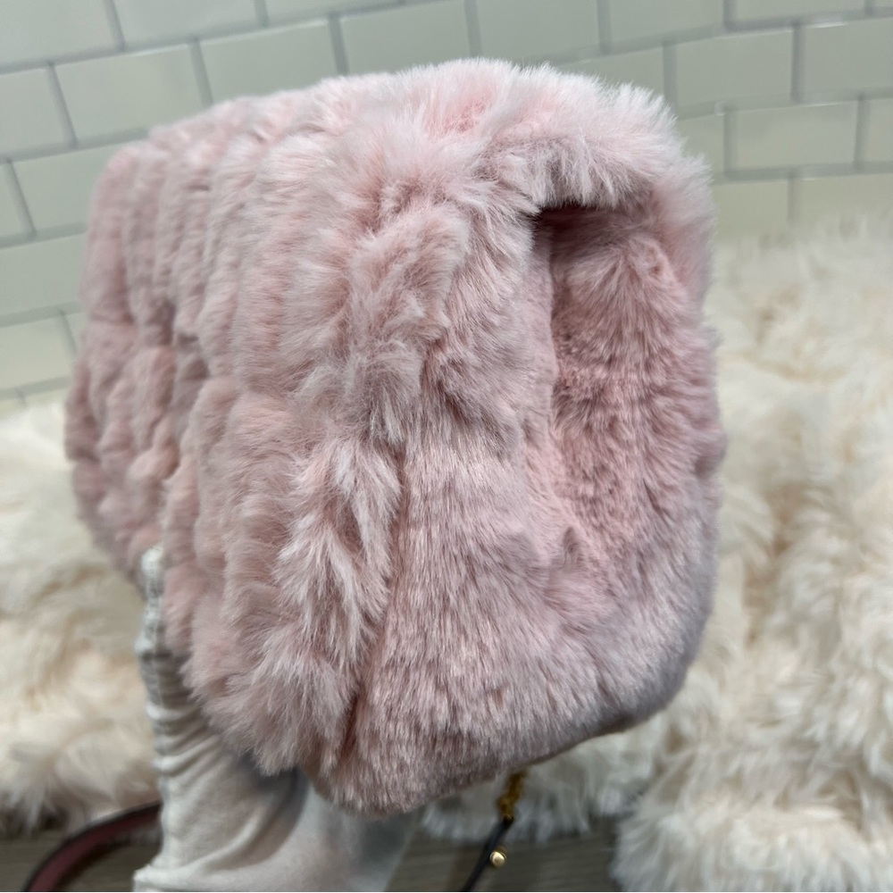 Versace Pink Virtus Faux Fur Crossbody Bag - Picture 9 of 12